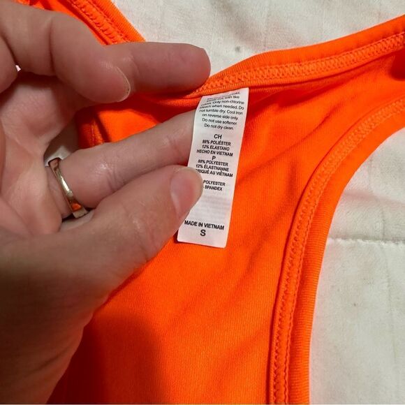 LVFT Neon Orange Sports Bra‎ Size Small - Picture 3 of 4